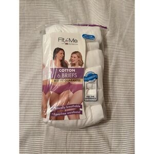 fruit of the loom Size 11/ 3X fit for me 6 pack cotton briefs white panties